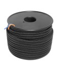 Câble textile - 1m - 2x0.75mm² - Noir