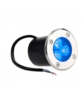 Spot Encastrable de Sol LED - 3X1W - Bridgelux - 12V - Bleu