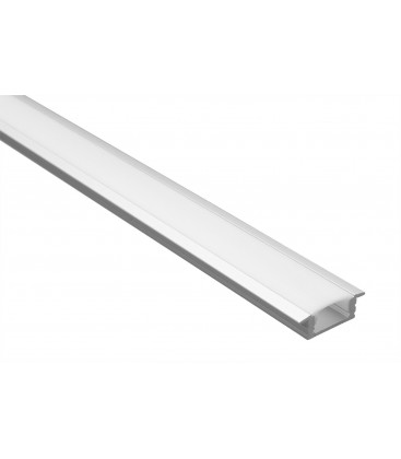 Profilé LED de corniche - Série V40 - 1,5 mètre - Aluminium blanc -  Diffuseur opaque - DELILED SAS