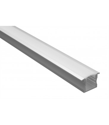 Profilé LED - Serie T15 - 1.5 Mètre - Diffuseur Opaque