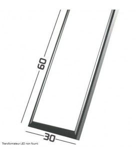 Panneau LED - SMD Samsung - 60x30 cm - 40W cadre aluminium gris