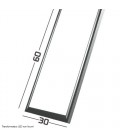Panneau LED - SMD Samsung - 60x30 cm - 40W cadre aluminium gris