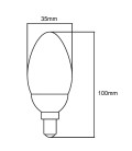 Ampoule LED-E14-B35-4W-Filament Epistar