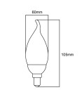 Ampoule LED-E14-BA35-2.5W-Filament Epistar