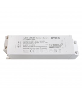 Driver / Alimentation LED CC - 700mA - 24-40VDC - 28W - ON/OFF (BTON/59CL25W/L4-700mA-30W)