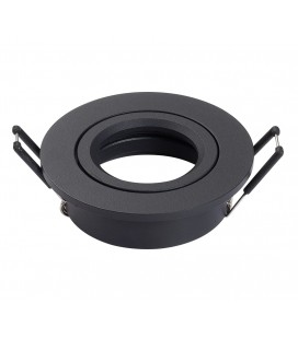 Support d'encastrement GU10 / MR16 Orientable - Rond - Noir