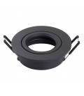 Collerette support d'encastrement GU10 / MR16 Orientable - Rond - Noir