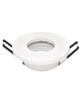 Support d'encastrement GU10 / MR16 Étanche IP65 - Rond - Blanc mat