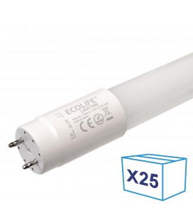 Pack de 25 Tubes LED en verre - T8 Ecolife Lighting - 1500mm - 24W - Blanc Neutre