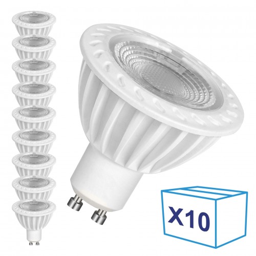 Ledvion 10x Ampoules LED GU10 Dimmable - 5W - Blanc Chaud - 2700K - 345  Lumen - Pack économique