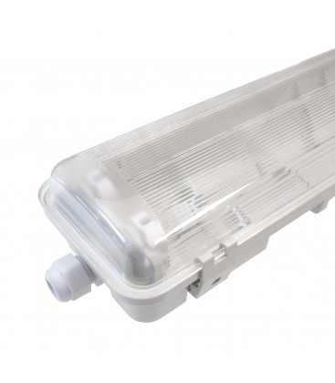 Réglette/Boitier étanche pour Tube T8 LED - Double- 1285mm - IP65 - 120° -  NOVA - DeliTech®