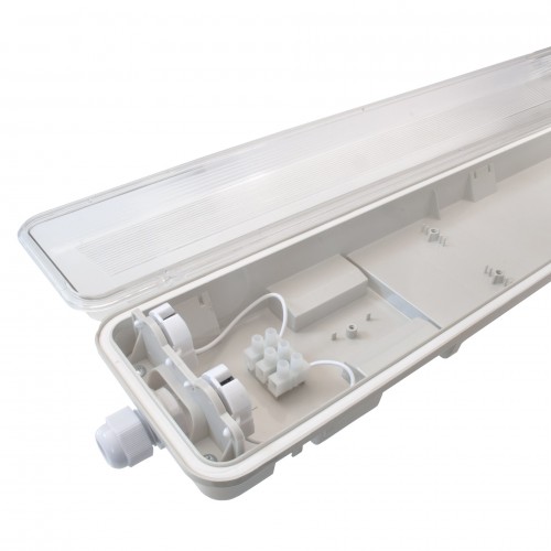 Réglette/Boitier étanche pour Tube T8 LED - Double- 1285mm - IP65 - 120° -  NOVA - DeliTech®
