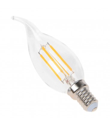 Ampoule filament LED flamme Opaque - E14 - BA35 - 4 W - SMD Epistar -  Ecolife Lighting®