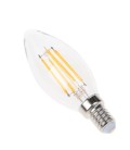 Ampoule filament LED Transparent - E14 - BA35 - 4 W - SMD Epistar - Ecolife Lighting®