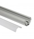 Profilé LED rond - Série O24 - 1,5 mètre - Aluminium - Diffuseur opaque