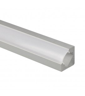 Profilé LED d'angle - Série V19 - 1,5 mètre - Aluminium - Diffuseur opaque