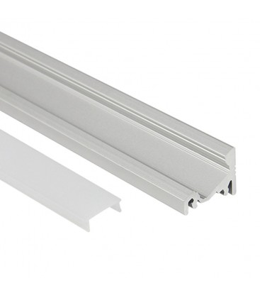 10x1M Profilé Aluminium LED Angle Anodisé Diffuseur laiteux pour Ruban  Bande LED Couvercle Blanc Opaque Forme en U