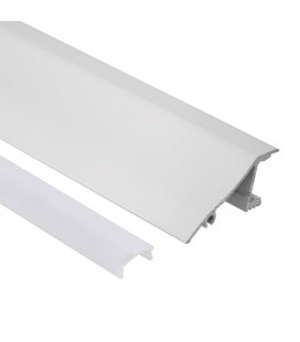 Profilé LED Noir - 1,5 mètre - Diffuseur opaque