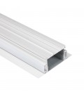Profilé LED Direct/Indirect - Série T76 - 1,5 mètre - Aluminium - Diffuseur opaque