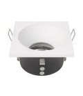 Collerette support d'encastrement UGR - GU10 / MR16 Non orientable - Carré - Blanc - IP65