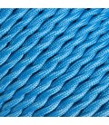 Fil électrique tressé - 2x0.75mm2 - Sur mesure - Couleur Bleu