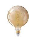 Ampoule LED E27 Philips décorative à filament - LED classic-giant 40W E27 G200 GOLD DIM
