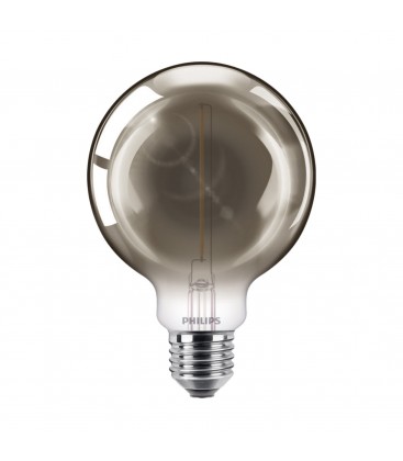 Ampoule LED E27 Philips décorative à filament - LED classic 15W G93 E27 smoky ND SRT4