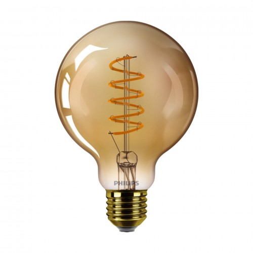 Ampoule LED E27 Philips décorative à filament - LED classic 25W G93 E27  GOLD SP D SRT4 - DELILED SAS