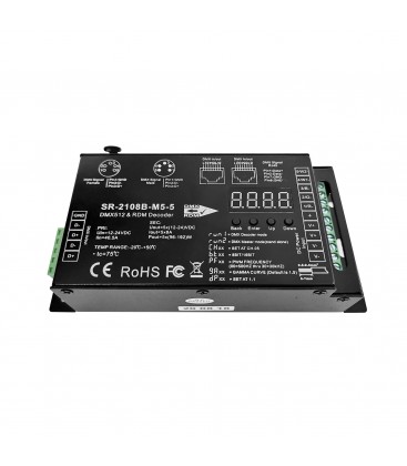 Contrôleur LED DMX512 / PWM - 5 Canaux - 12-24 V DC