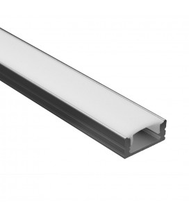 Profile Led - Serie U07 - 1,5 metres - Noir - Diffuseur opaque