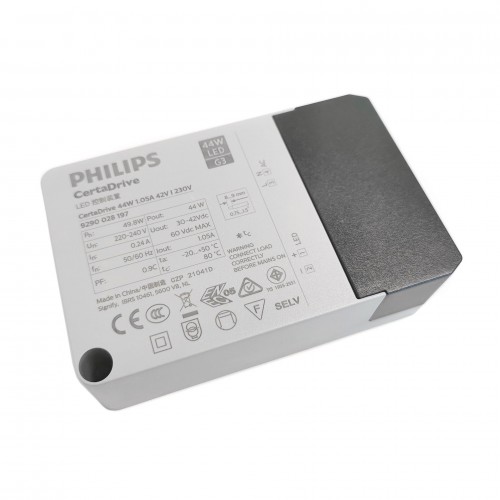 Transformateur LED Philips CertaDrive 44W 1.05A 42V I 230V - Pour Dalle LED  - DELILED SAS