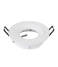 Collerette support d'encastrement GU10 / MR16 - CURVE - Rond - Blanc