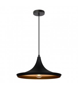 Lampe suspendue Gaïa - Noir - Culot E27 - DeliTech®