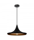 Lampe suspendue Gaïa - Noir - Culot E27 - DeliTech®