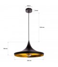 Lampe suspendue Gaïa - Doré - Culot E27 - DeliTech®