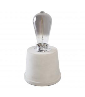 Lampe à poser Atlas - Pied conique - Béton - Culot E27 - DeliTech®