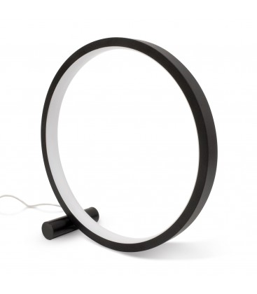 Lampe design circulaire LED de table - Noir - DeliTech®