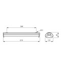 Réglette double de désinfection par UV-C Philips - TMS030 2xT8 18W/TUV HFP