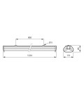 Réglette double de désinfection par UV-C Philips - TMS030 2xT8 36W/TUV HFP - 1224 mm