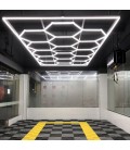 Plafonnier LED hexagonal pour garage automobile - Motif "nid d'abeille" - 4840 mm