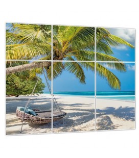 Pack de 9 dalles LED imprimées - Hawaï - 600x600mm