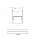 Luminaire linéaire LED 1125x70x55 mm - 40W - Blanc - NOVA By Delitech