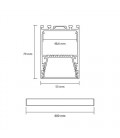 Luminaire linéaire LED 600x70x55 mm - 20W - Blanc - NOVA By Delitech