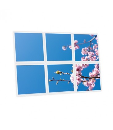 Dalle LED 36W 600/600 personnalisable Visuel Fleurs de cerisier Ciel Nuage  Assemblage de dalles Non