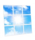 Pack de 9 dalles LED imprimées - Sun - 600x600mm - Fabriqué en France (alimentation non fournie)