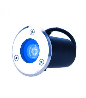 Spot encastrable LED de sol Bridgelux 1x1W Bleu - Deliled