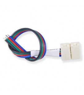 Connecteur 8mm pour ruban LED sans soudure: click + câble + jack - ®