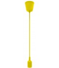 Suspension E27 - Câble textile Déco Jaune