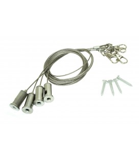 Kit câbles suspension Dalles LED DeliTech® avec crochets - 4 pièces