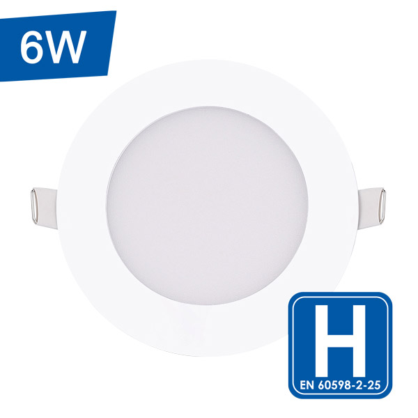 Encastrable LED blanc et rond plat